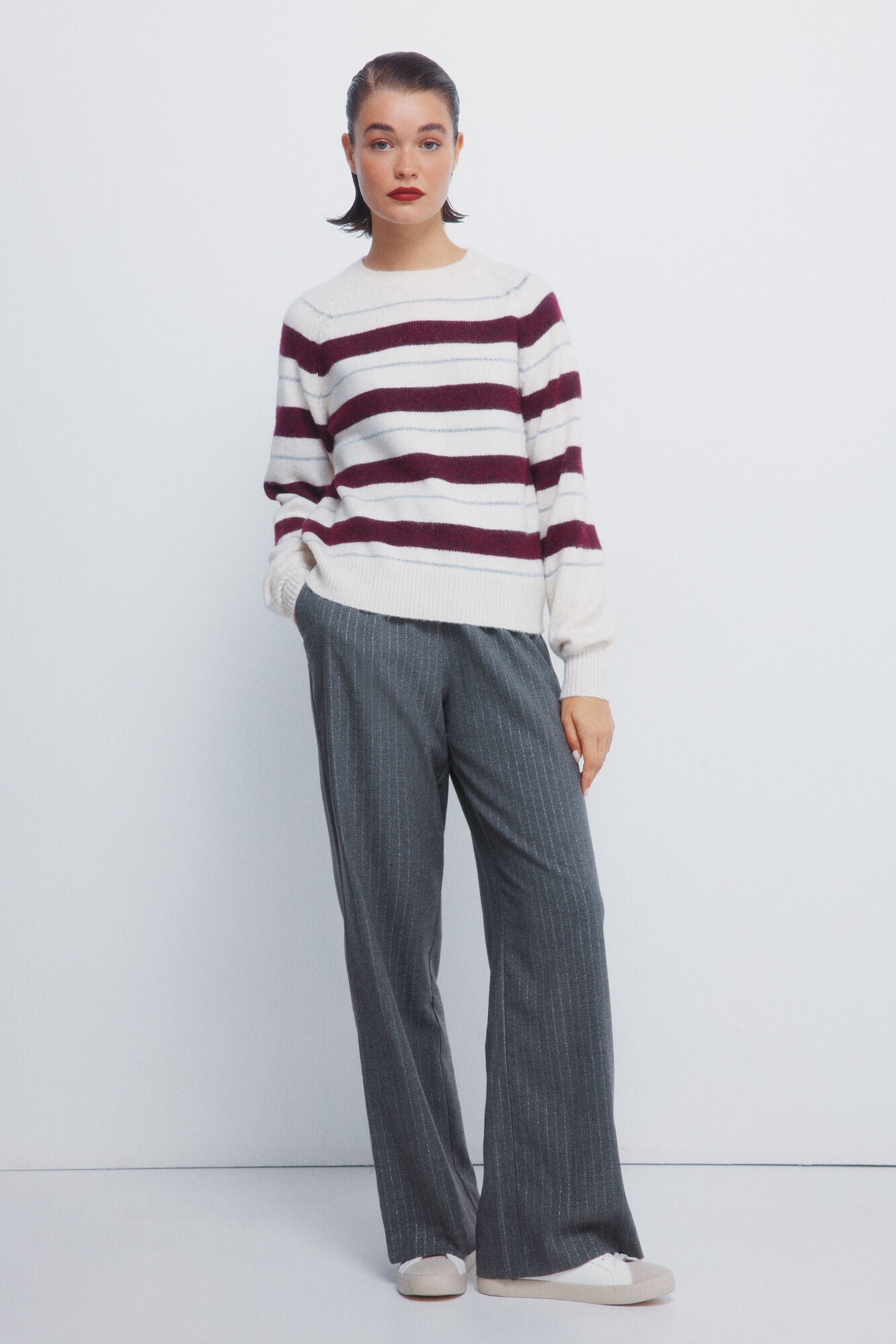 Lurex striped sweater