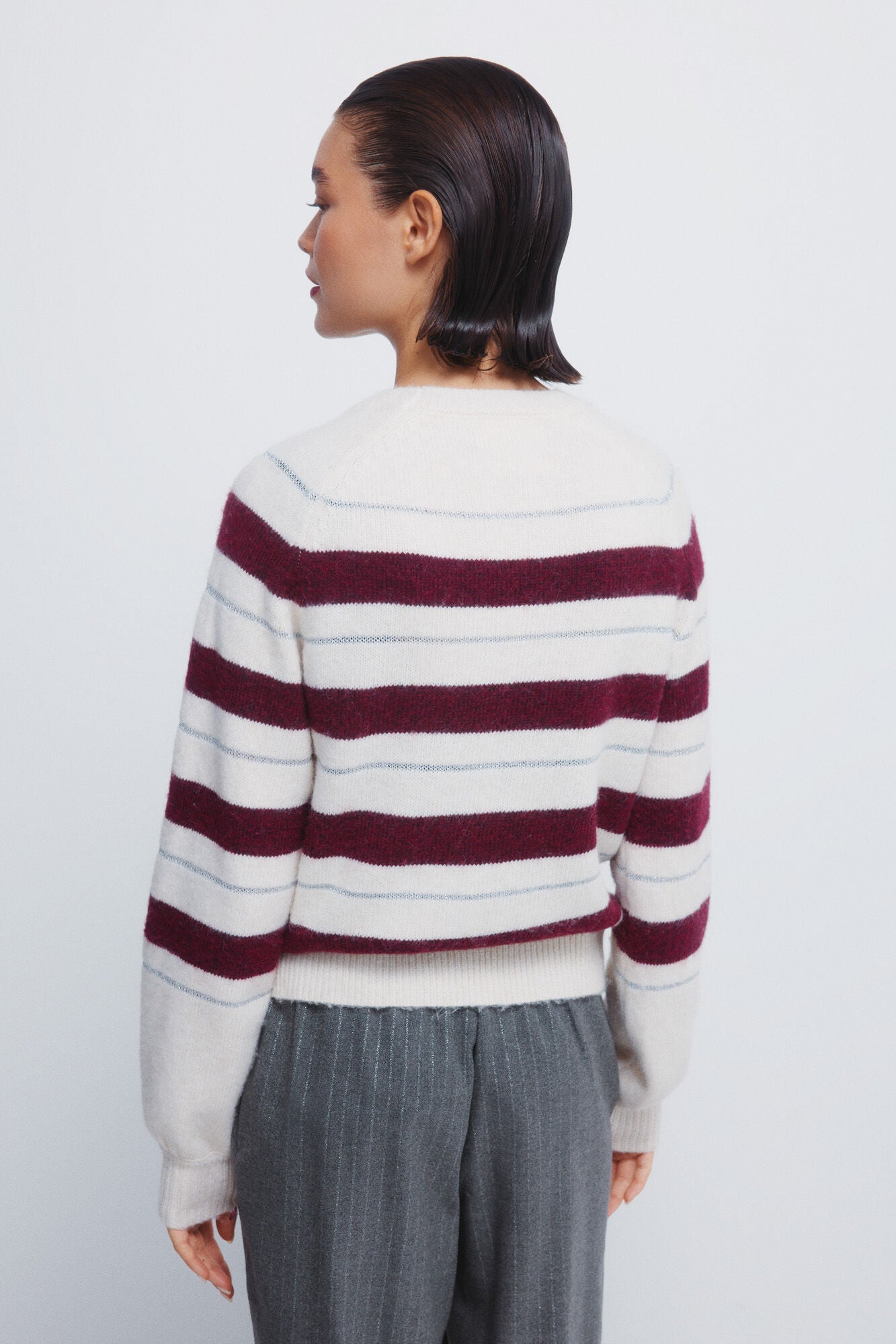 Lurex striped sweater