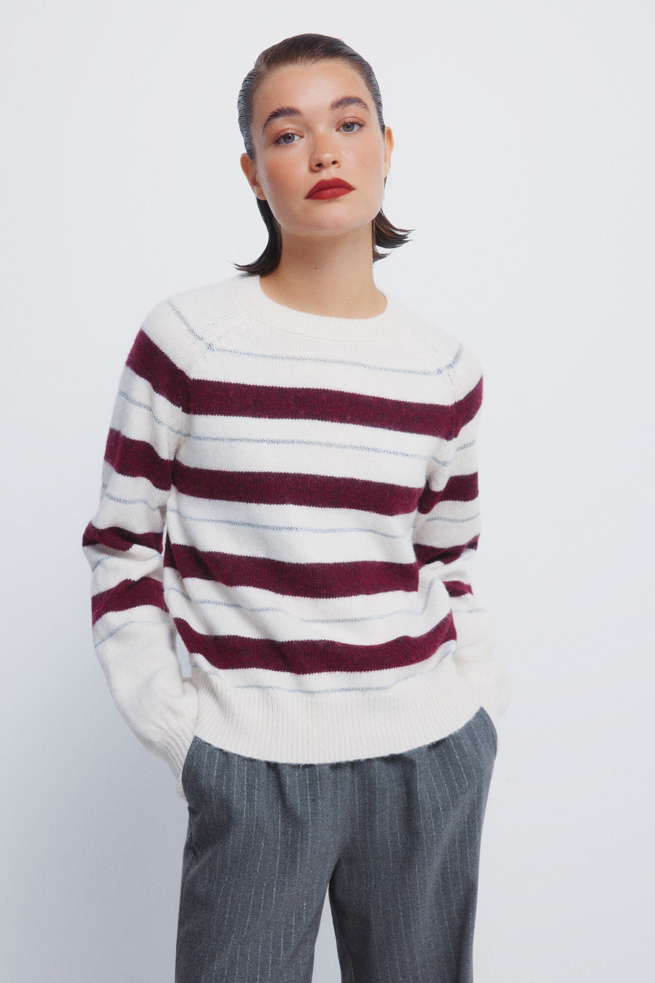 Lurex striped sweater