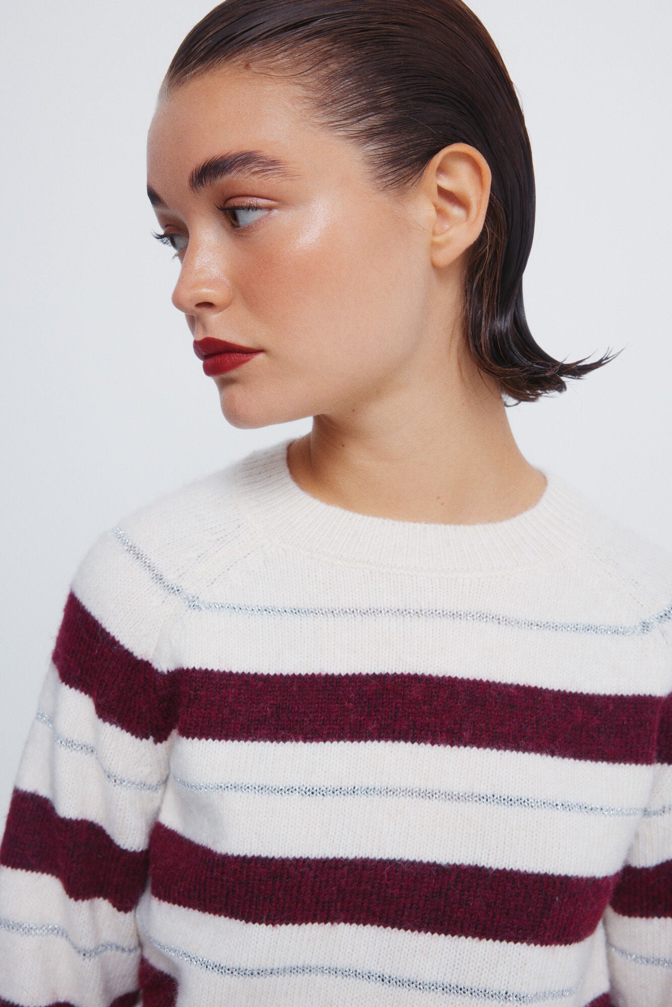 Lurex striped sweater