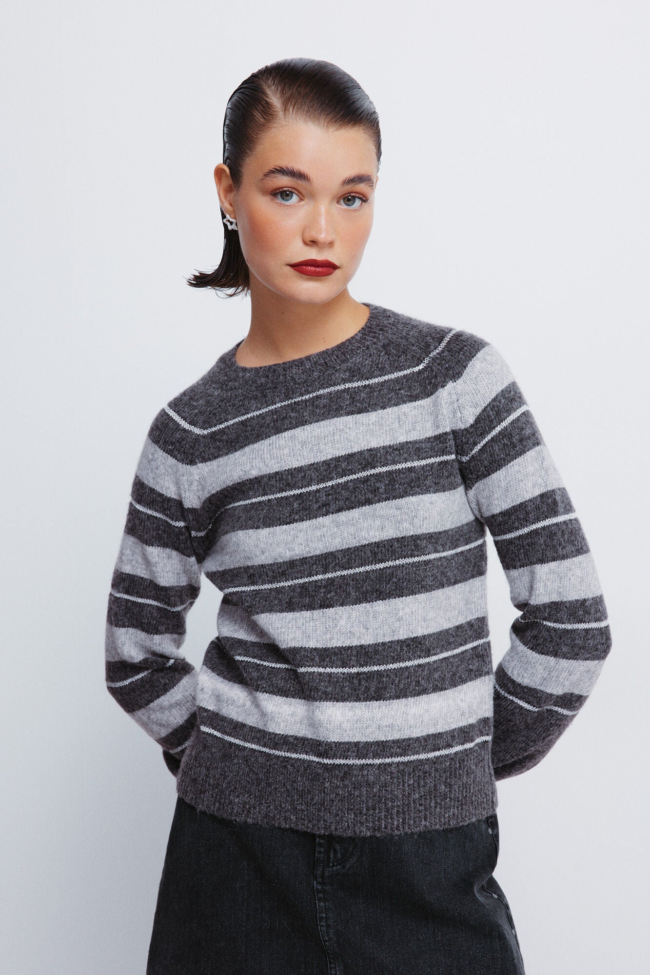 Lurex striped sweater