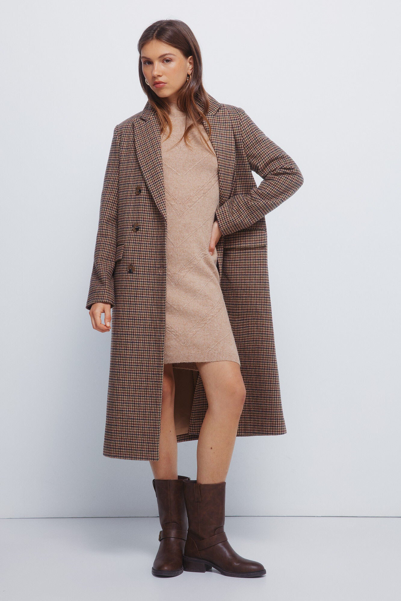 Short cable knit dress