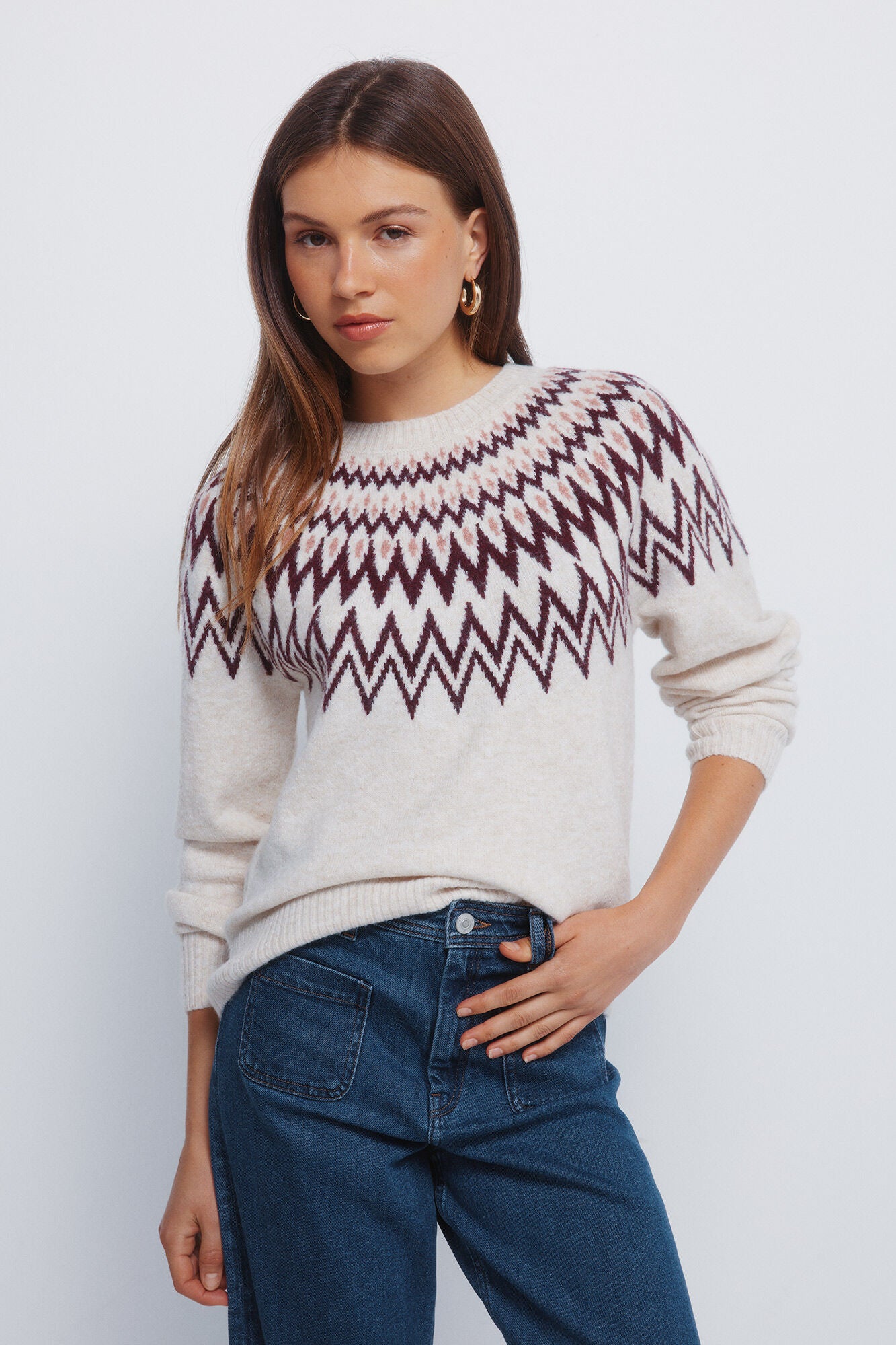 Jersey jacquard borders