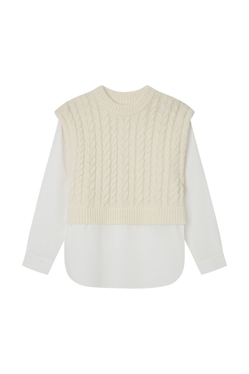 Combined knit jersey-knit