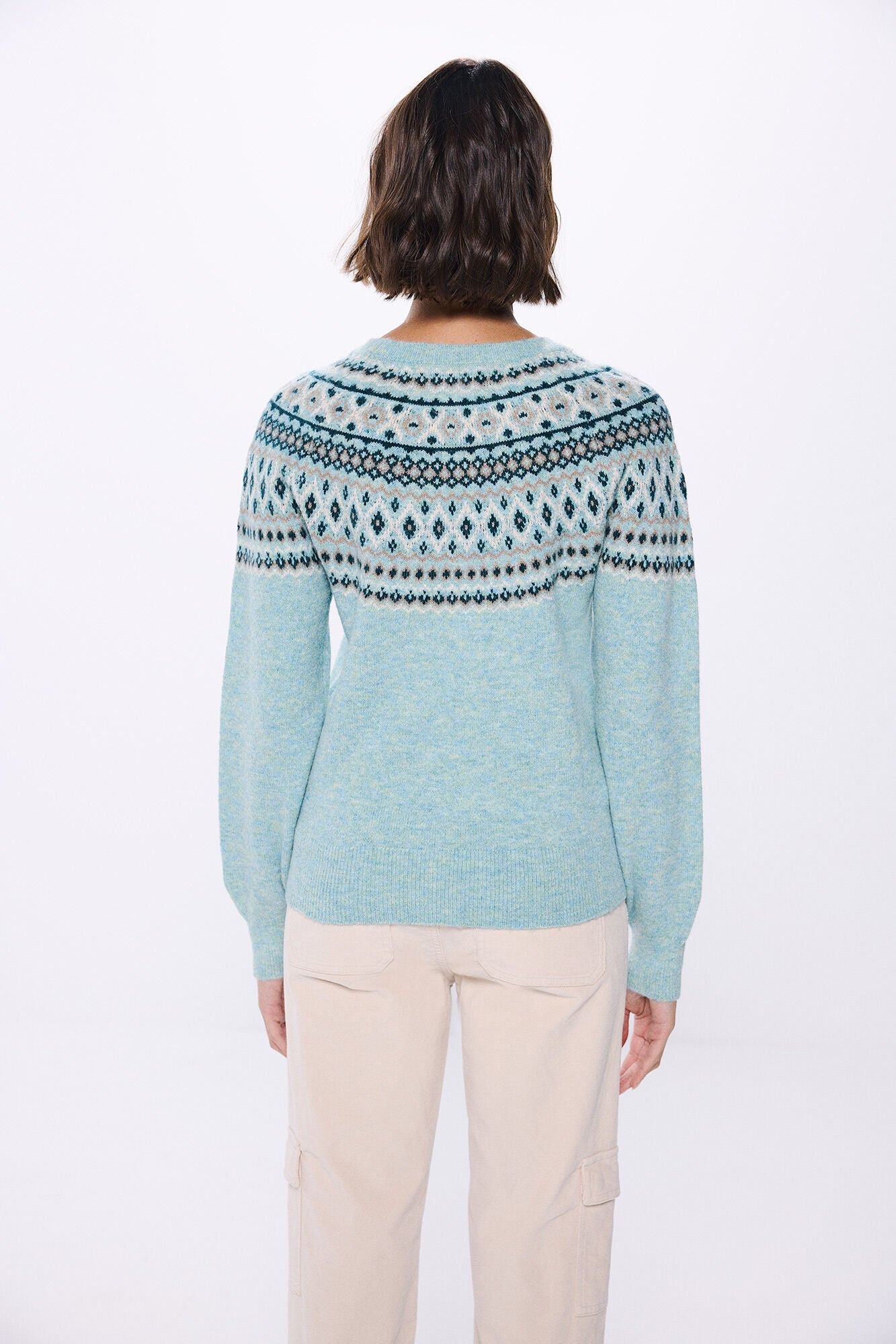 Lurex jacquard jumper