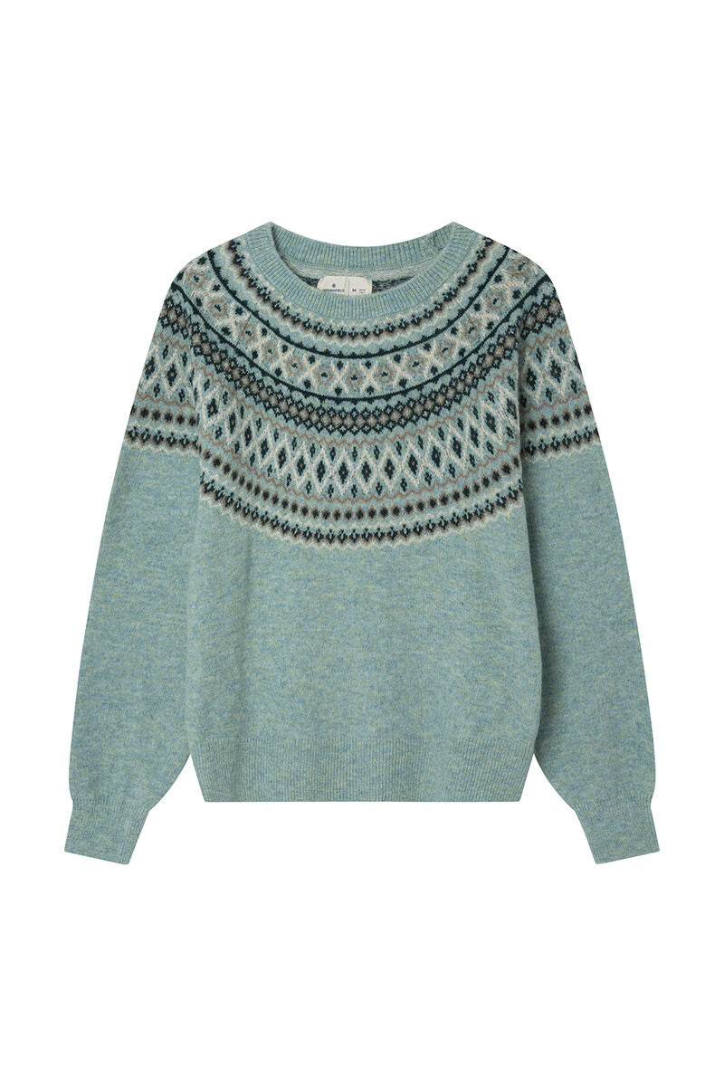 Lurex jacquard jumper