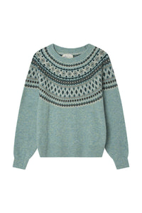 Lurex jacquard jumper