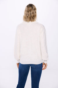 polo shirt sweater with pointelle details