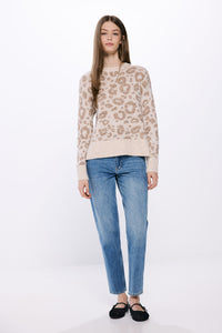 Animal intarsia jersey
