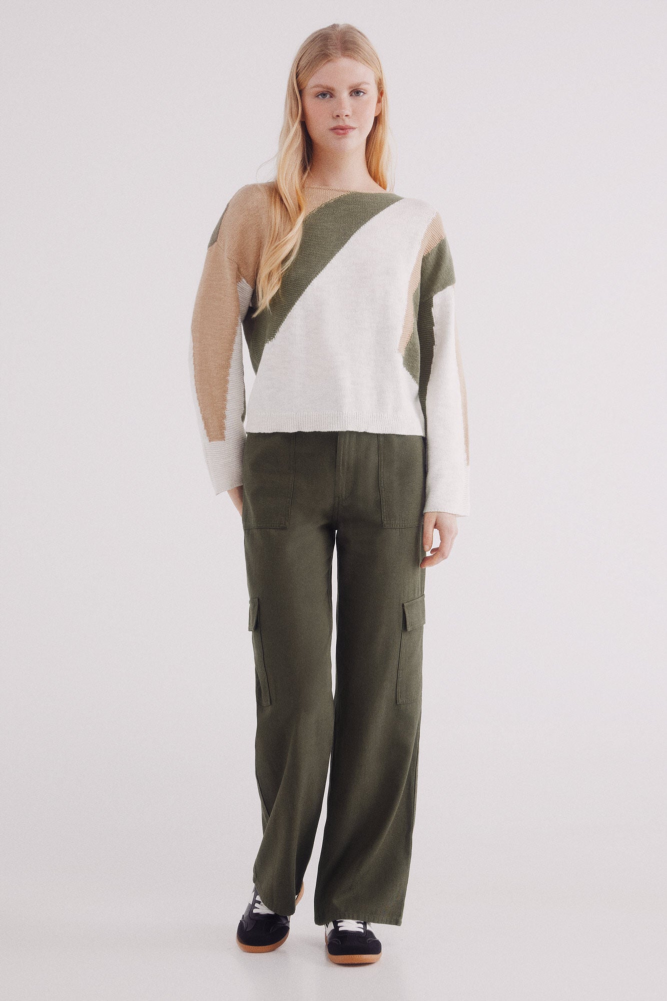 Colour block jumper