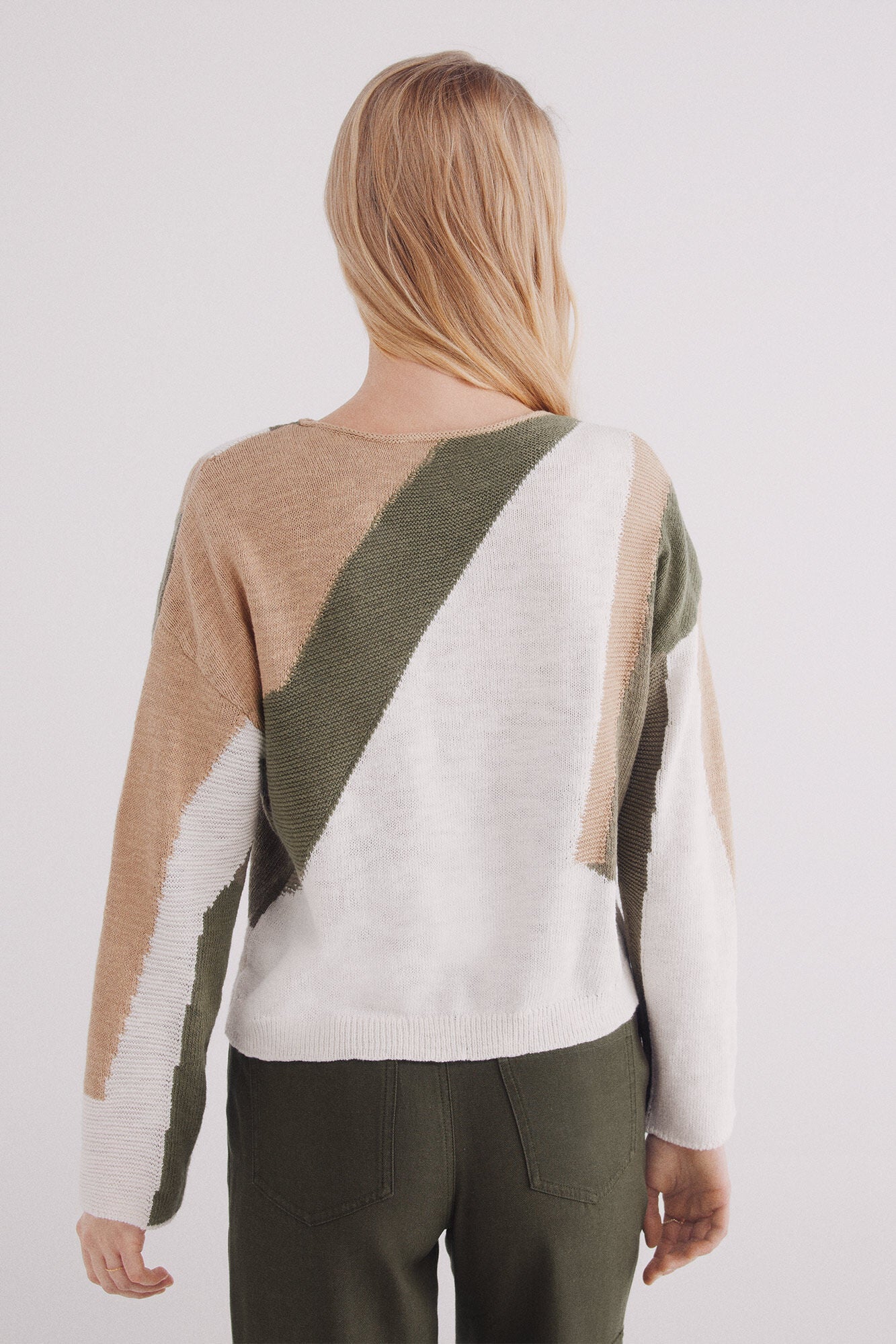 Colour block jumper