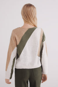 Colour block jumper