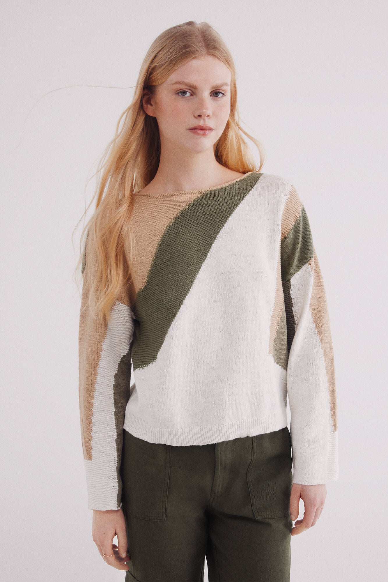 Colour block jumper