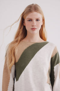 Colour block jumper