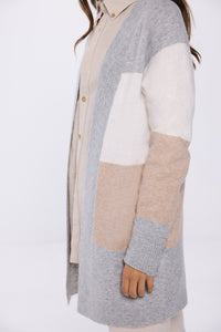 Long open cardigan