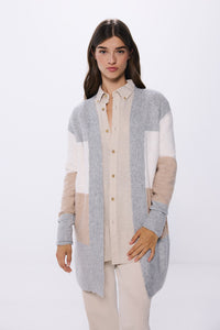 Long open cardigan