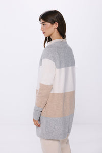 Long open cardigan