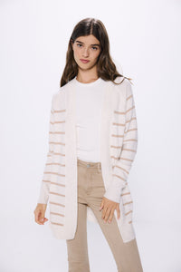 Long open cardigan