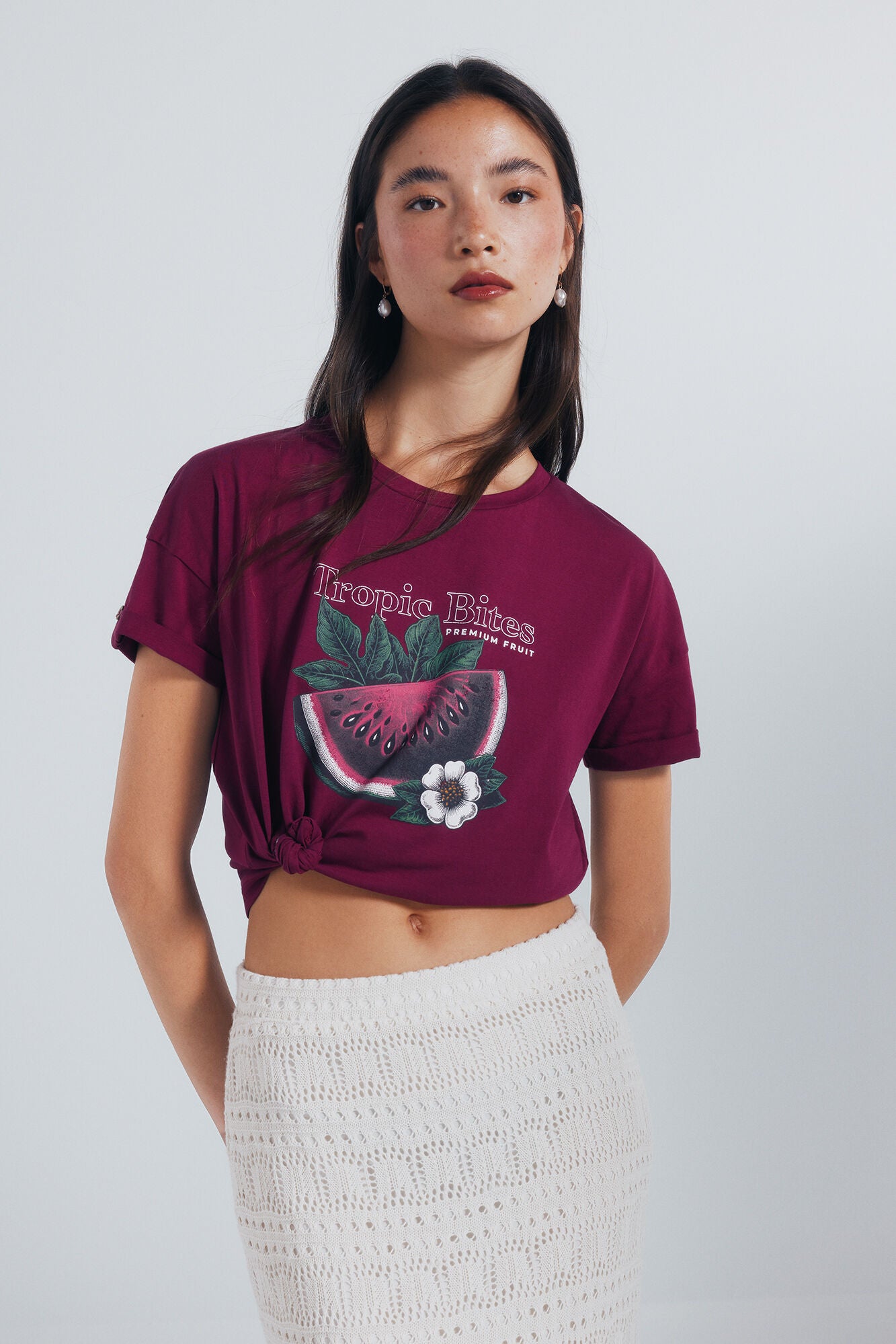 Tropical graphic t-shirt