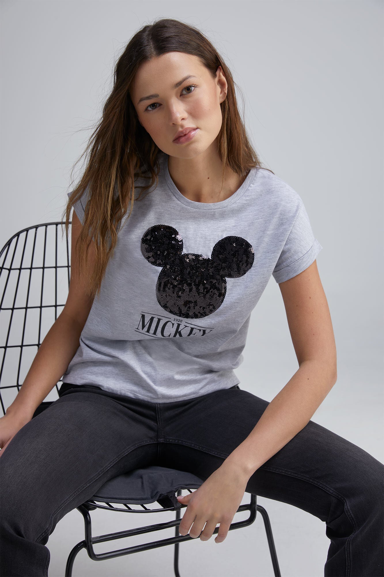 "Mickey" sequin T-shirt