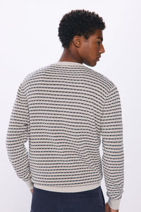 Two-tone textured jumper