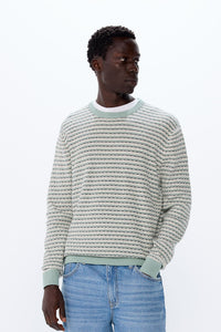 Two-tone textured jumper