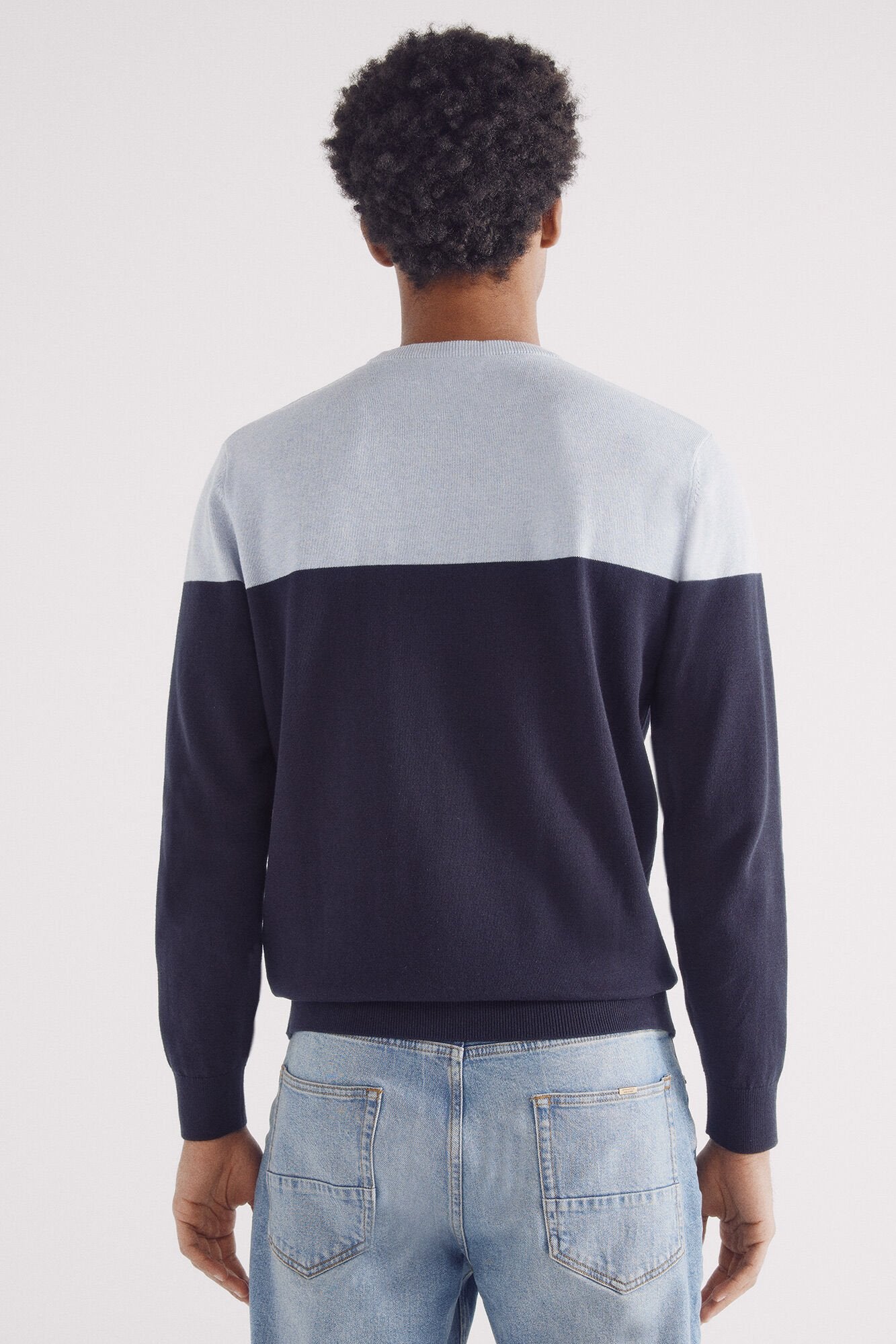 Basic color block sweater