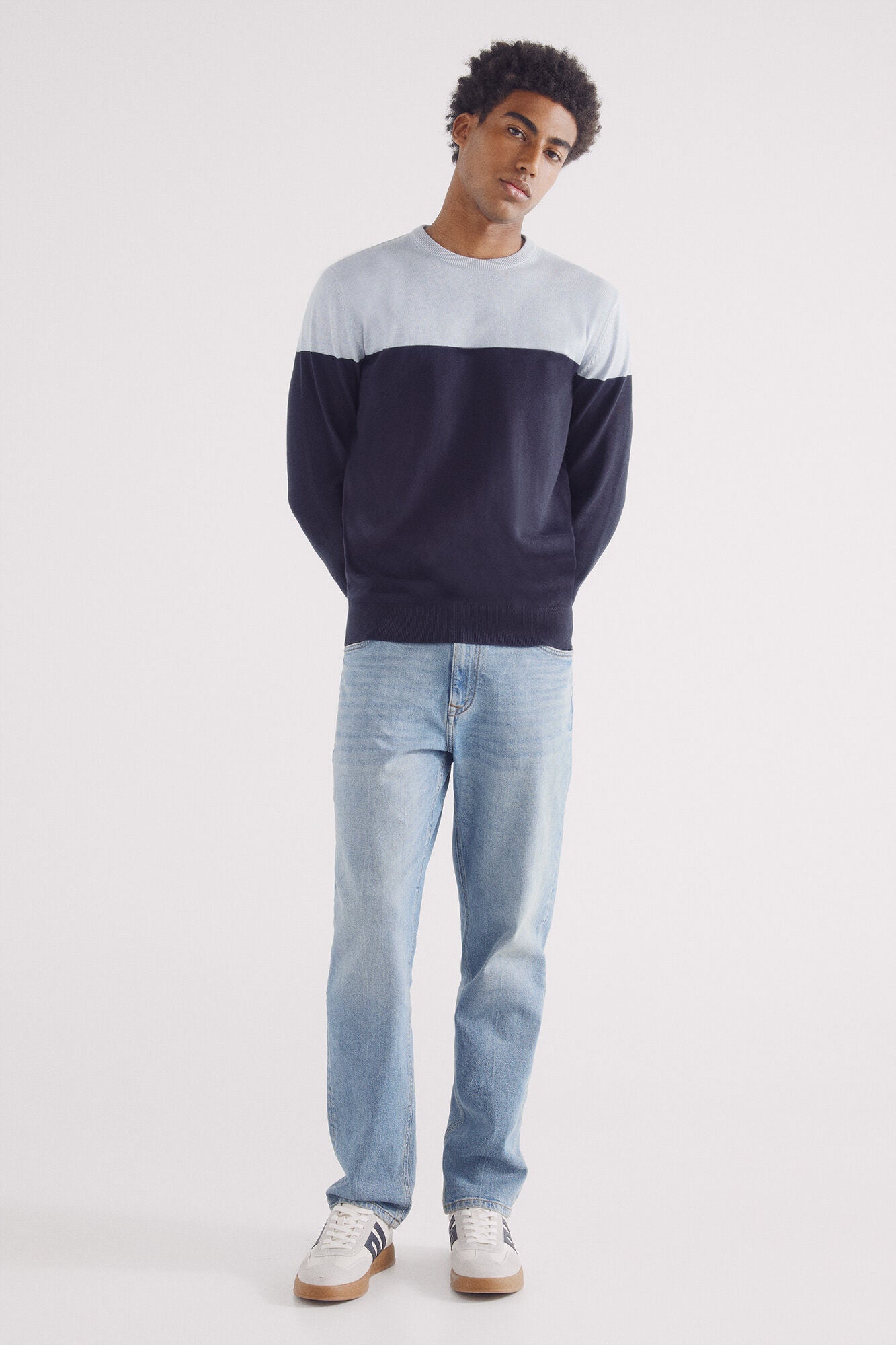 Basic color block sweater