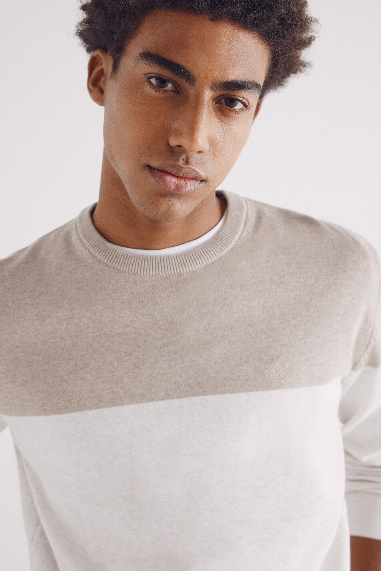 Basic color block sweater