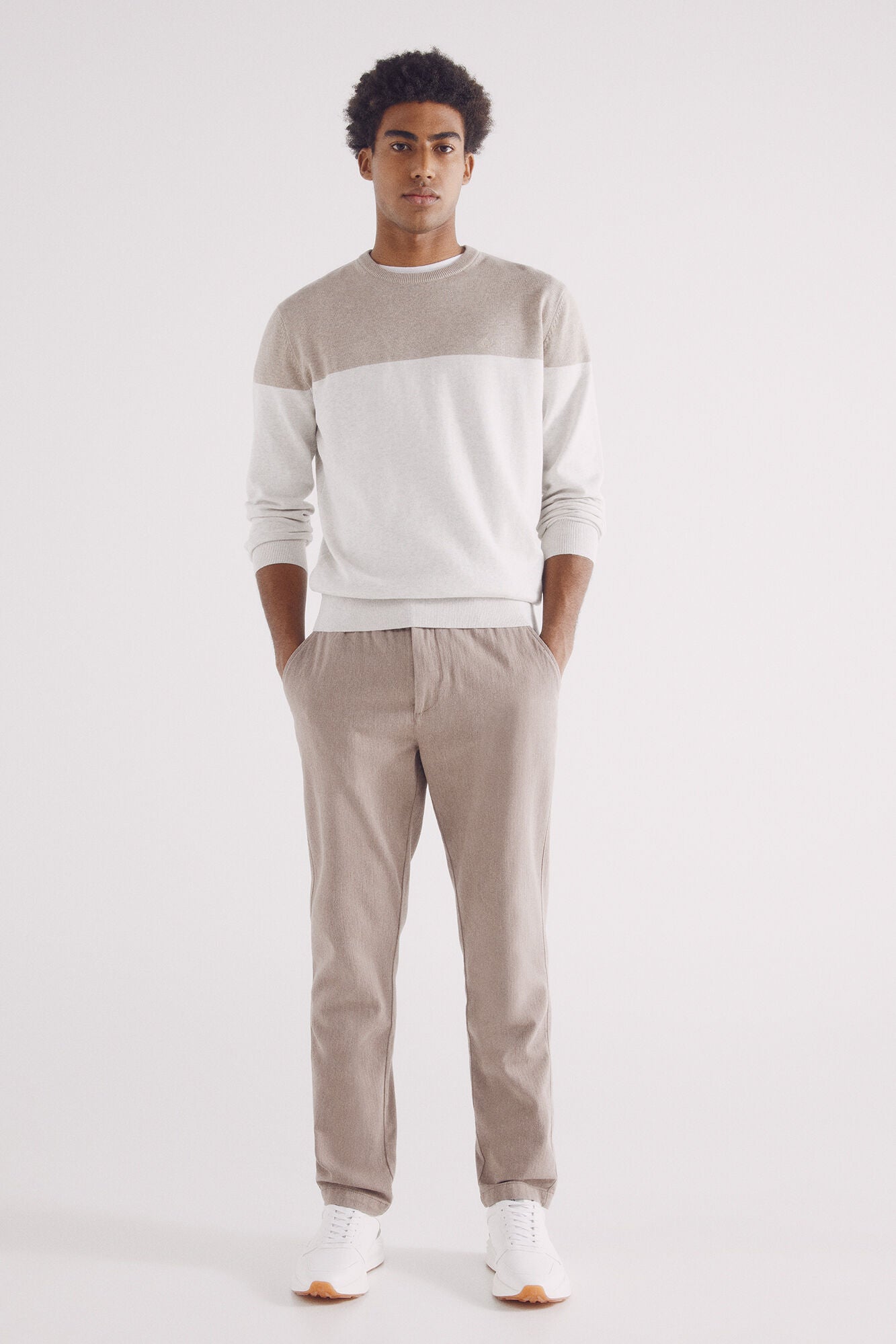 Basic color block sweater