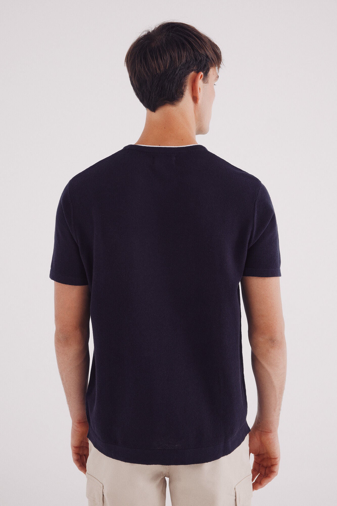 Structured short-sleeved jersey