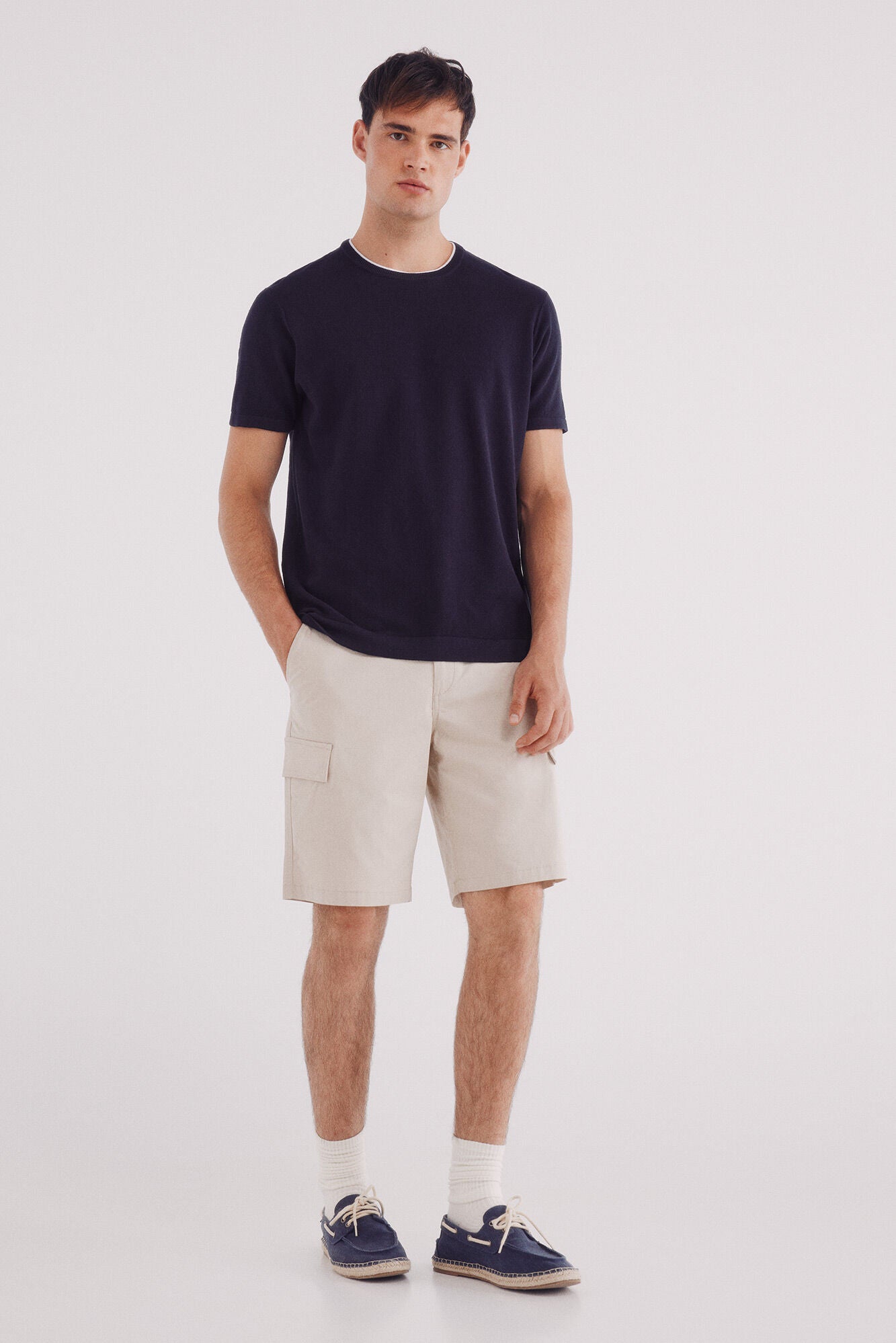 Structured short-sleeved jersey