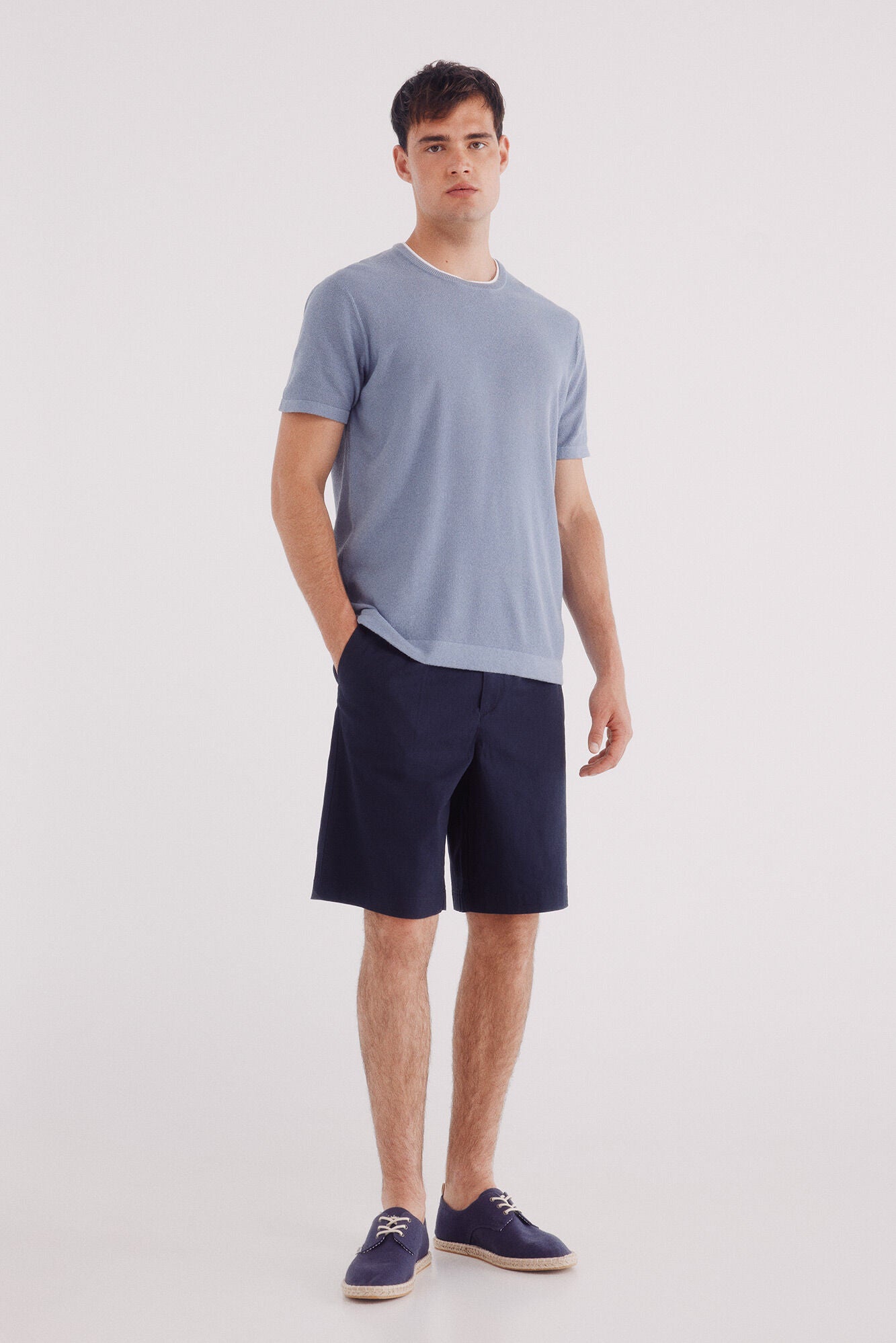 Structured short-sleeved jersey