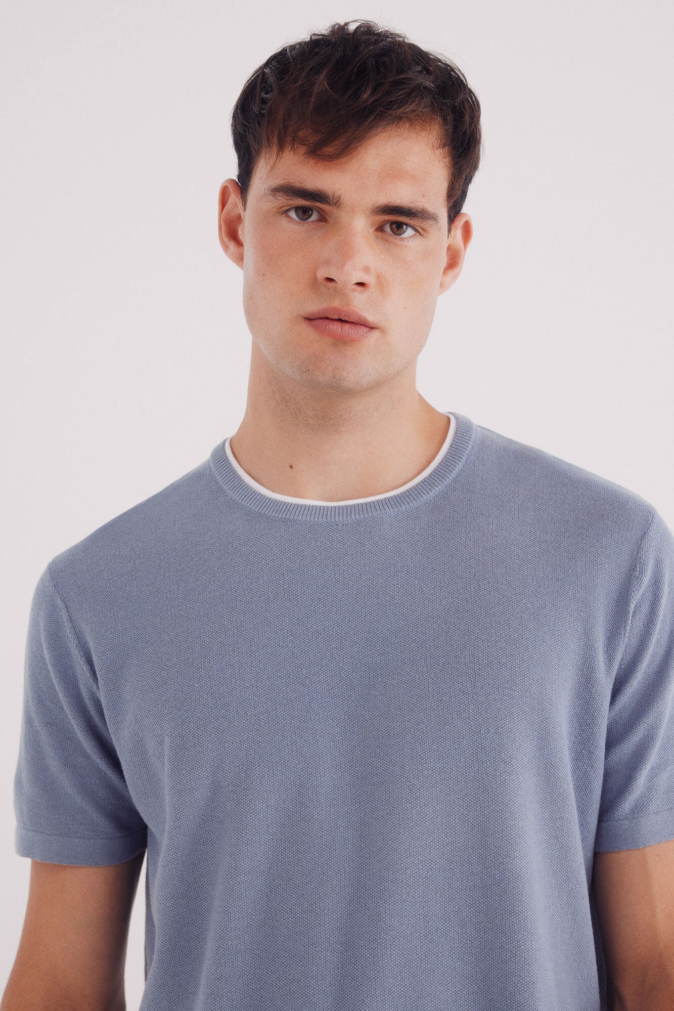 Structured short-sleeved jersey