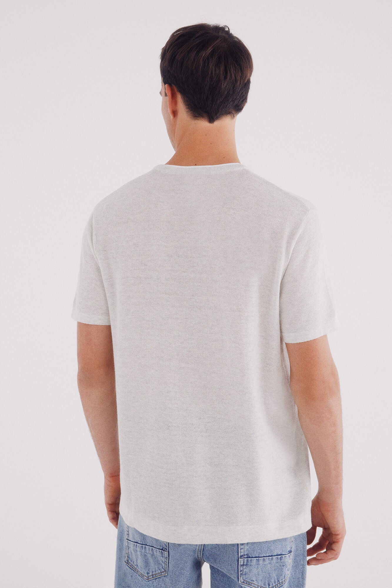 Structured short-sleeved jersey