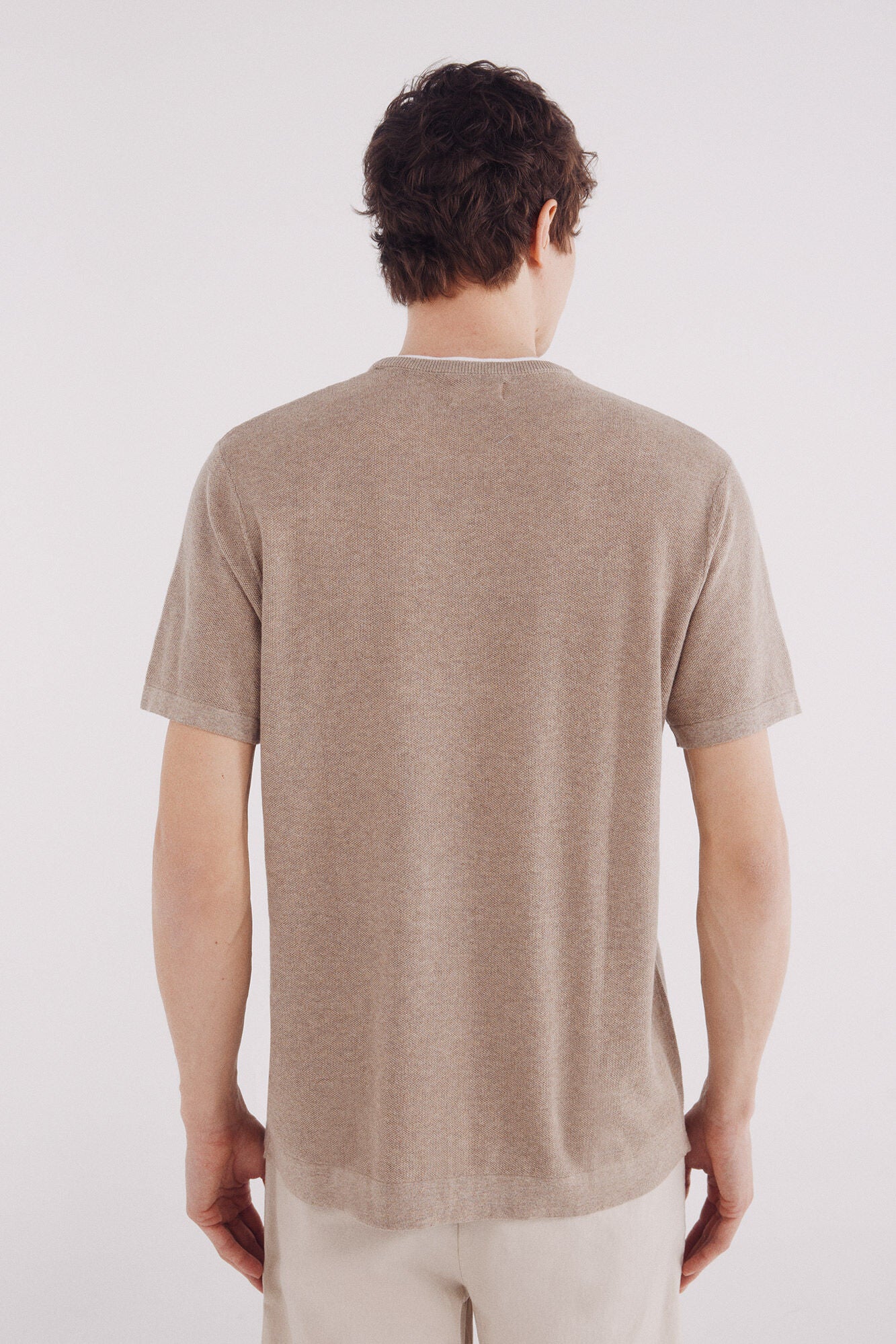 Structured short-sleeved jersey