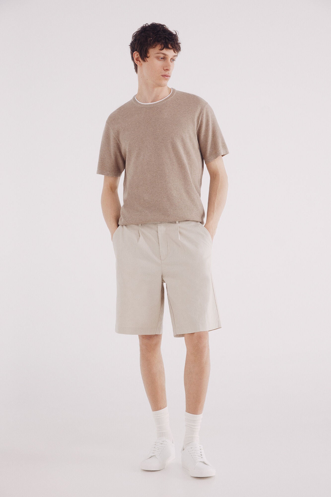 Structured short-sleeved jersey