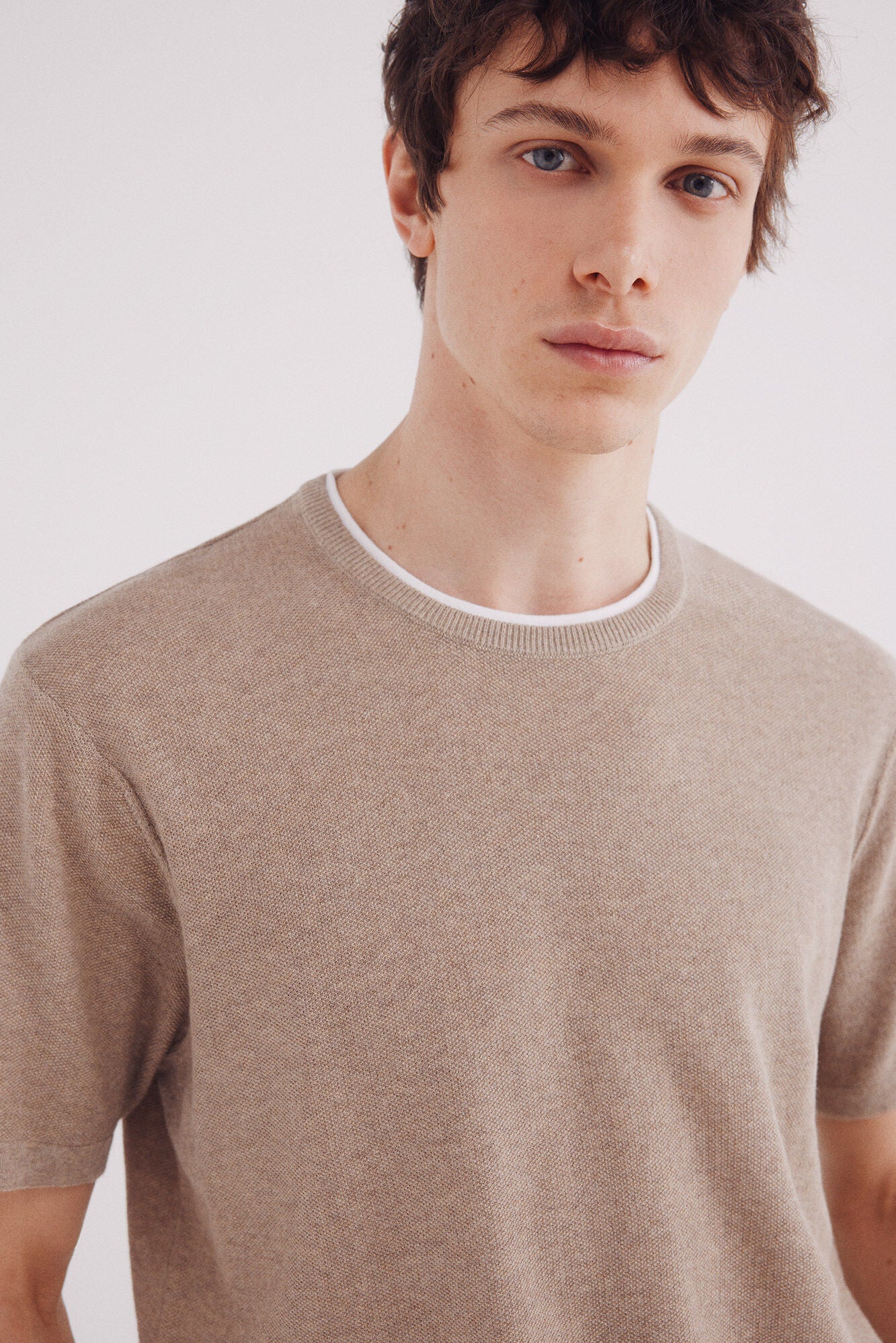 Structured short-sleeved jersey