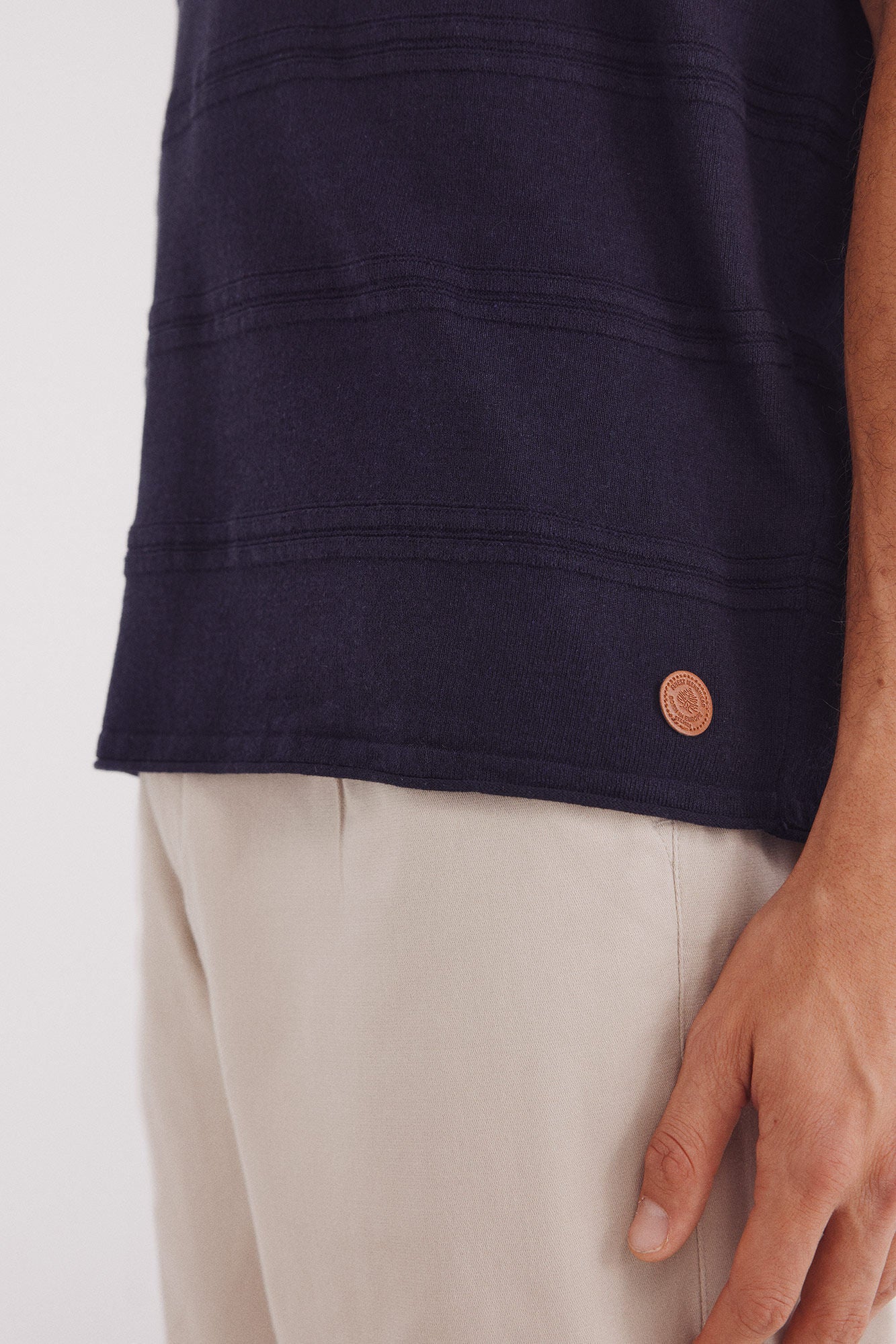 Structured short-sleeved jersey