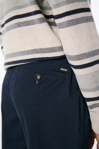 Slim fit micro-printed chinos