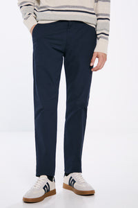 Slim fit micro-printed chinos