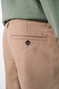 Slim fit micro-printed chinos