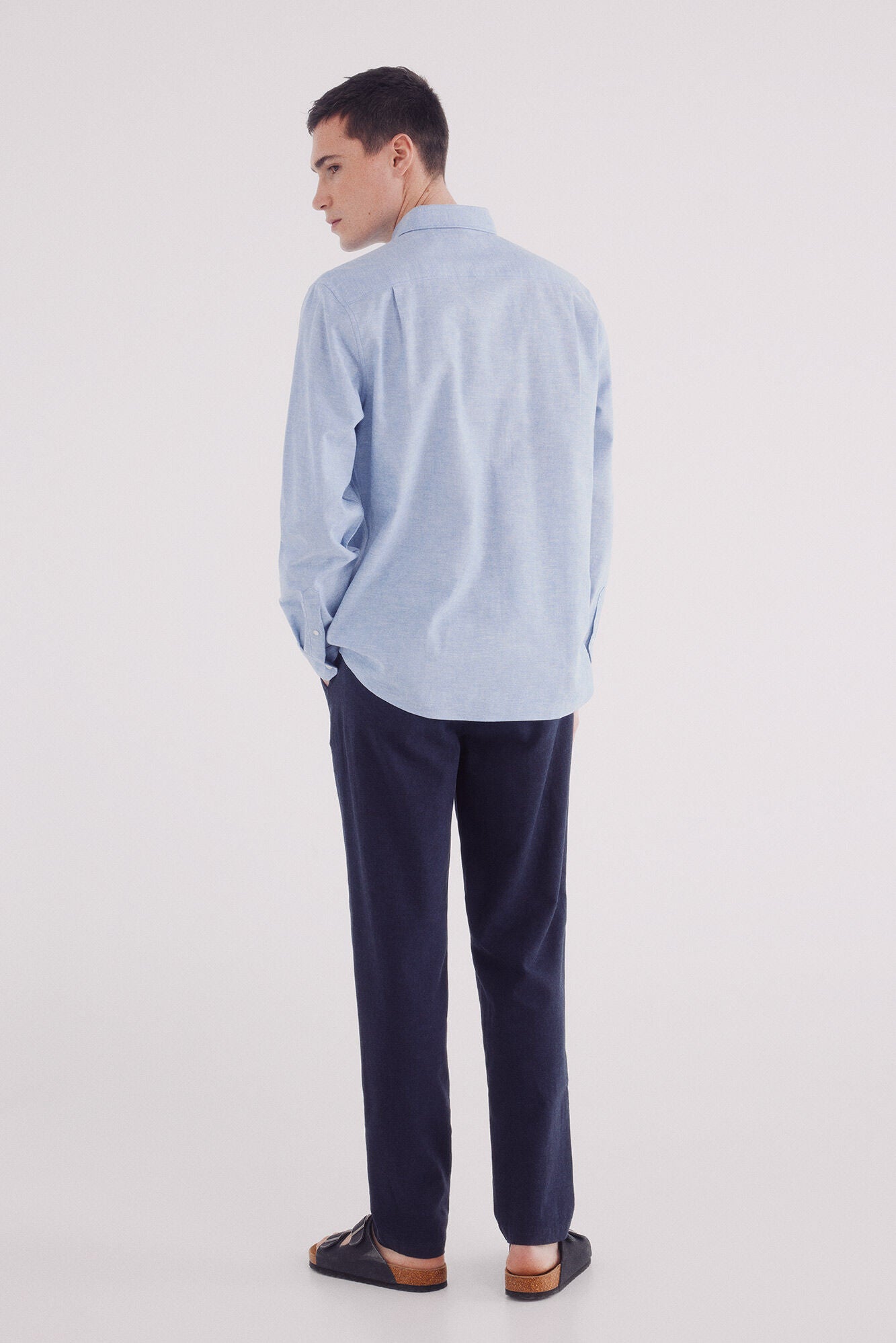Slim fit linen chino pants