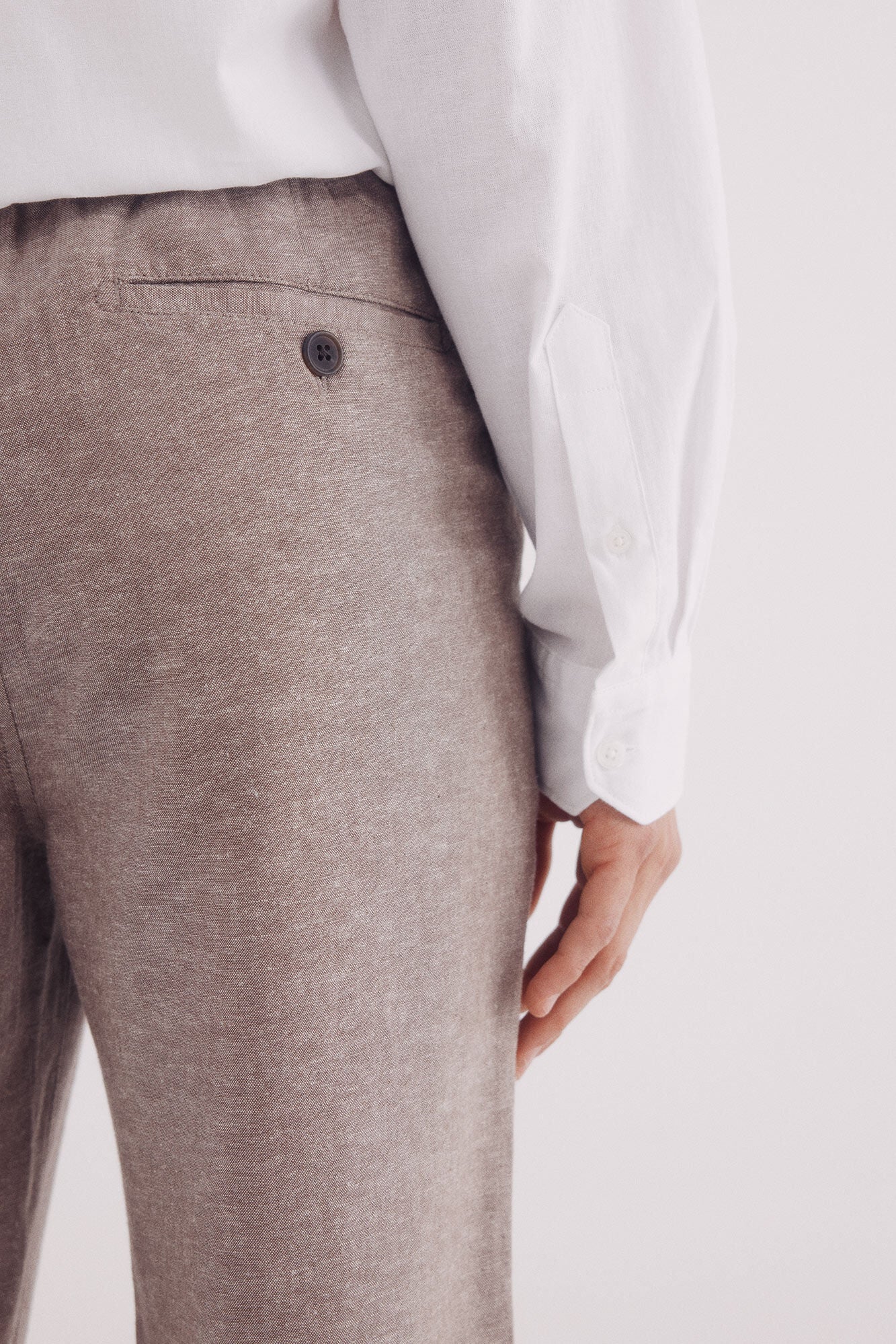 Slim fit linen chino pants