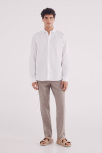 Slim fit linen chino pants