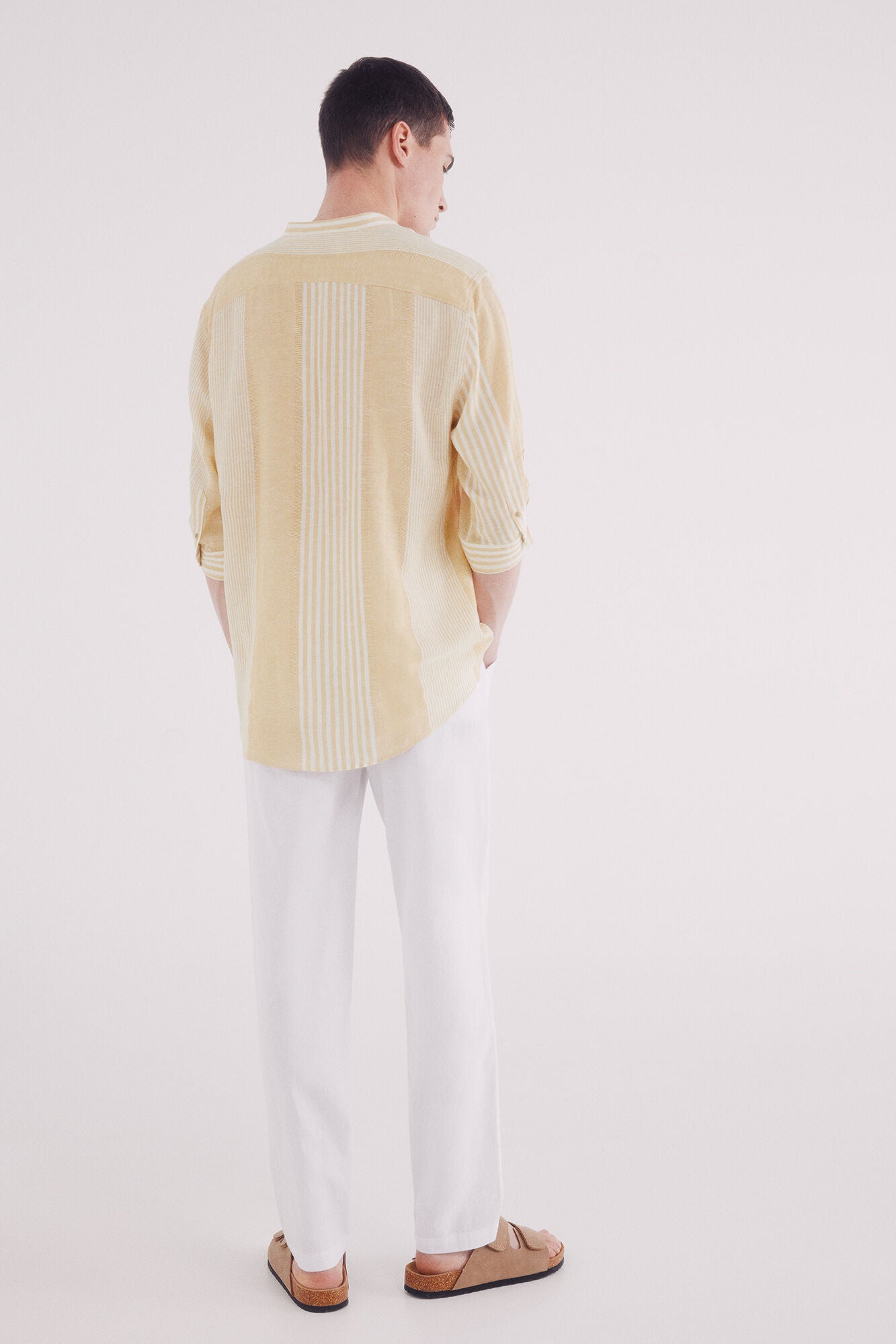 Slim fit linen chino pants