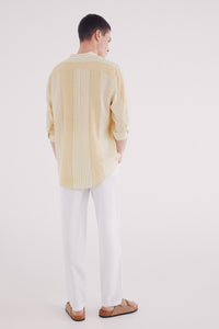 Slim fit linen chino pants