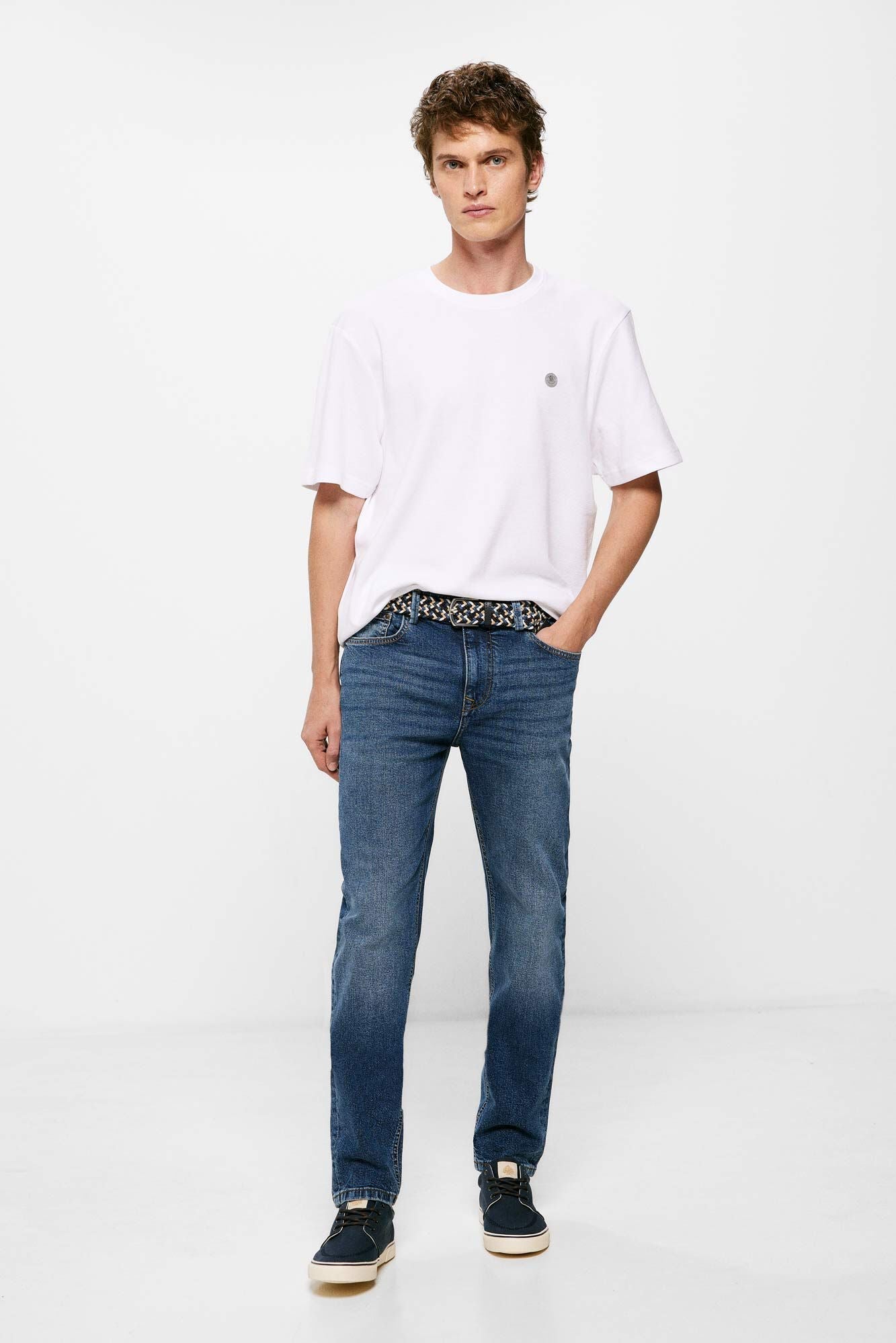 Dark wash slim fit jeans