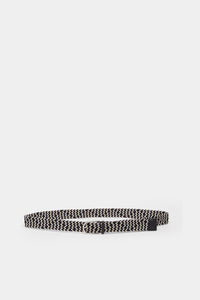 Braided belt with zigzag color
