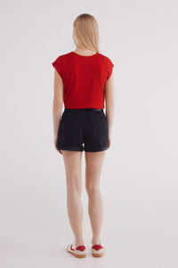 Mom denim shorts